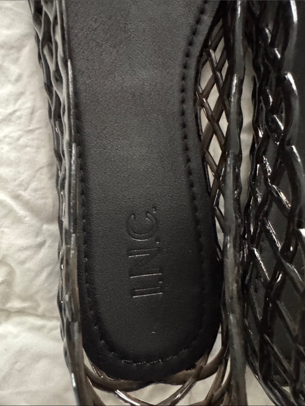 INC International Concepts Black Braided Jelly Flats - Picture 3 of 5